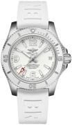 Breitling Dameklokke A17316D21A1S1 Superocean Ii 36 Hvit/Gummi Ø36 mm