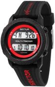 Sector Herreklokke R3251277001 LCD/Gummi Ø44 mm