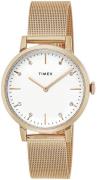 Timex Dameklokke TW2V37100 Midtown Hvit/Rose-gulltonet stål Ø36 mm