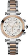 Guess Dameklokke Y05002M1 Hvit/Rose-gulltonet stål Ø36 mm