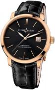 Ulysse Nardin Herreklokke 8156-111-2-92 Classico Sort/Lær Ø40 mm