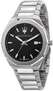 Maserati Herreklokke R8853142003 Stile Sort/Stål Ø45 mm