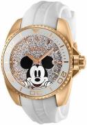 Invicta Dameklokke 27380 Disney Sølvfarget/Gummi Ø38 mm