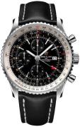 Breitling Herreklokke A24322121B2X1 Navitimer Gmt Sort/Lær Ø46 mm