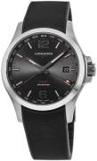 Longines Herreklokke L3.728.4.56.9 Conquest V.H.P. Sort/Gummi Ø43 mm