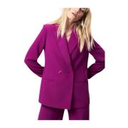 Lilla Memoire Blazer med Scrunch Belte