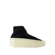 Sort/Hvit Skinn Sneakers - Renga Hi