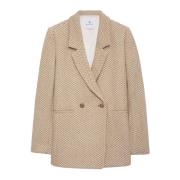 Fishbone Blazer Tan Stilig Jakke