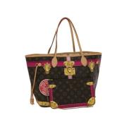 Pre-owned Flerfarget lerret Louis Vuitton Neverfull