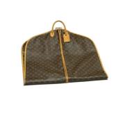 Pre-owned Brunt lerret Louis Vuitton reiseveske