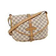 Pre-owned Beige lerret Louis Vuitton skuldervesker