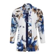 Blue/Marine Godske 2 Delt bluse med smykker fra Bassini Hvitt/Bluett o...