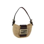 Pre-owned Beige lerret Fendi veske