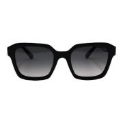 Rektangulære svarte glansede solbriller