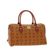 Pre-owned Brunt skinn MCM-veske