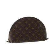 Pre-owned Brunt lerret Louis Vuitton kosmetisk veske