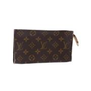 Pre-owned Brunt lerret Louis Vuitton Clutch tilbehør