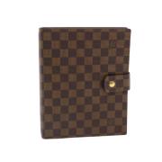 Pre-owned Brunt lerret Louis Vuitton dagbok