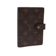 Pre-owned Brunt lerret Louis Vuitton dagbok