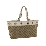 Pre-owned Beige Canvas Gucci Tote