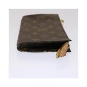 Pre-owned Brunt lerret Louis Vuitton veske