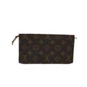 Pre-owned Brunt lerret Louis Vuitton veske