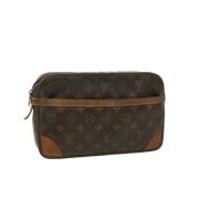 Pre-owned Brunt lerret Louis Vuitton Compiegne