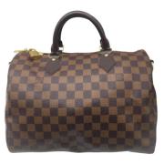 Brun Skinn Louis Vuitton Speedy 30 Satchel Veske