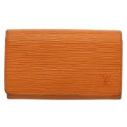 Pre-owned Oransje skinn Louis Vuitton lommebok