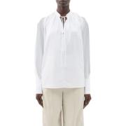 White Joseph Cobden Blouse Poplin Blouses skjorter