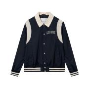 Mørk Navy Ivory Varsity Jakke