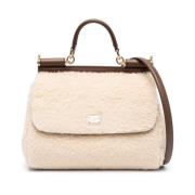 Medium Sicily Shearling Tote Bag