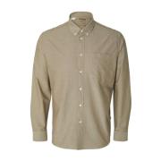 Beige Selected Homme Slhregrick Oxford Shirt Skjorte