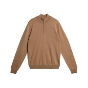 Kiyan Quarter Zip Sweater - Chipmunk Melange
