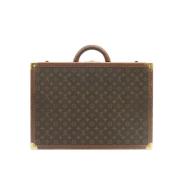 Pre-owned Brunt lerret Louis Vuitton koffert