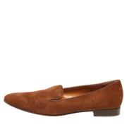 Pre-owned Brun semsket skinn Ralph Lauren Flats