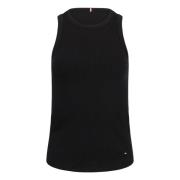 Ribbed Slim Fit Tank Top - Black