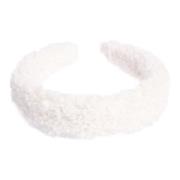 Teddy Hair Band Broad OFF White