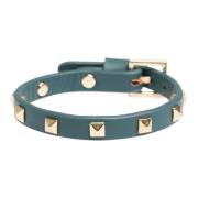 Leather Stud Bracelet Mini Teal