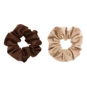 Velvet Scrunchie Cognac Sand