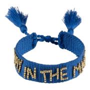 Woven Friendship Bracelet Thin Stay IN THE Magic Strong Blue