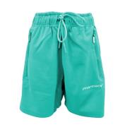 Grønn Bermuda Shorts med Logo Print