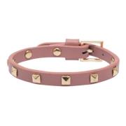 Leather Stud Bracelet Mini Rose