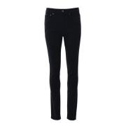 Blå Mid Rise Skinny Jeans