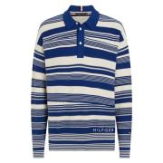 Crafted Stripe Ls Polo - Ultra Blue/ Weathered White