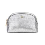 Sequin Make-Up Pouch Small Silver