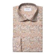 Slim Fit Paisley Print Skjorte