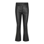 Sort Ivy Copenhagen Johanna Stretch Leather Pant Bukse