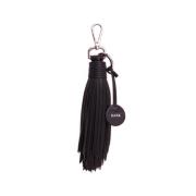 Leather KEY Tassel Nappa Black W/Silver