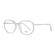 Gjennomsiktige runde optiske briller